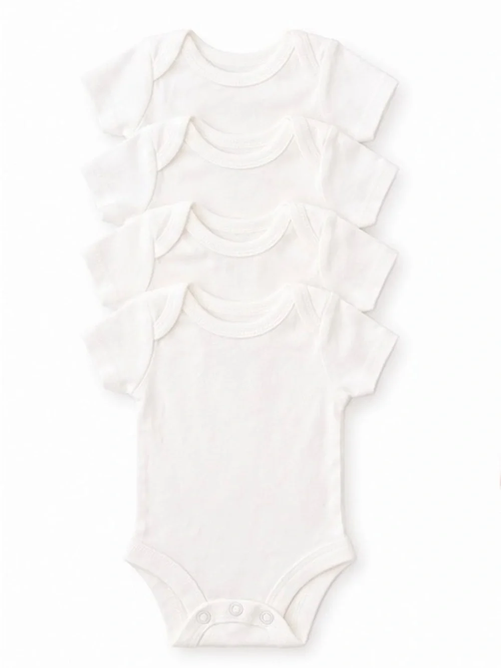 Carter's White Short-Sleeve Baby Bodysuit Pack